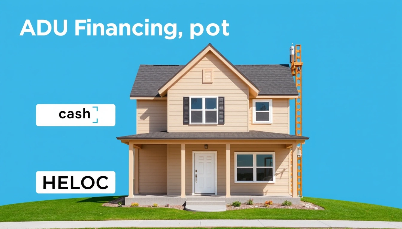 ADU financing options: cash, HELOC, construction loans, and renovation loans