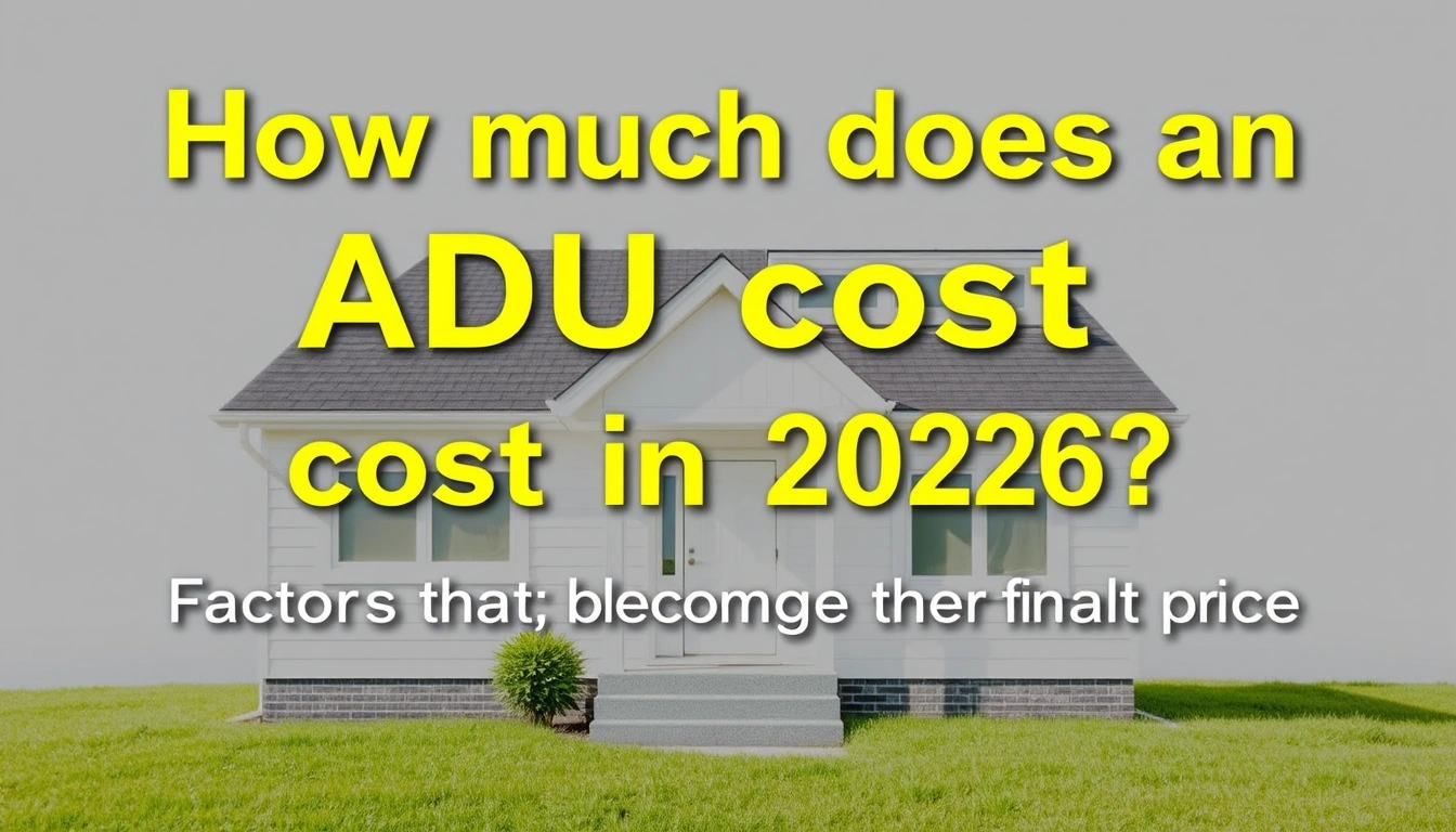 How much does an ADU cost in 2026? Factors that change the final price